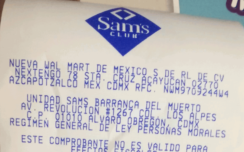 Sam's Club / MatrizTres_pesado – Tipografía de ticket y factura