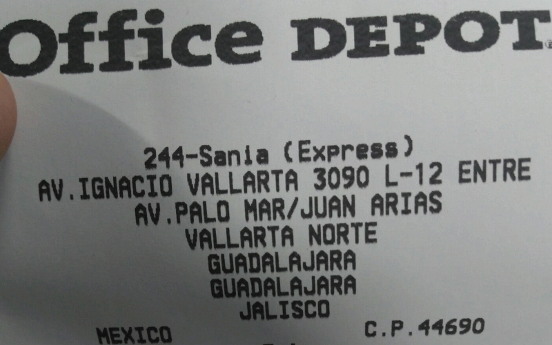 Office Depot/ MatrizTres_pesado – Tipografía de ticket y factura