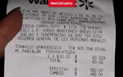 fuente de ticket de compra MatrizCuatro