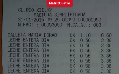 fuente de ticket de compra MatrizCuatro